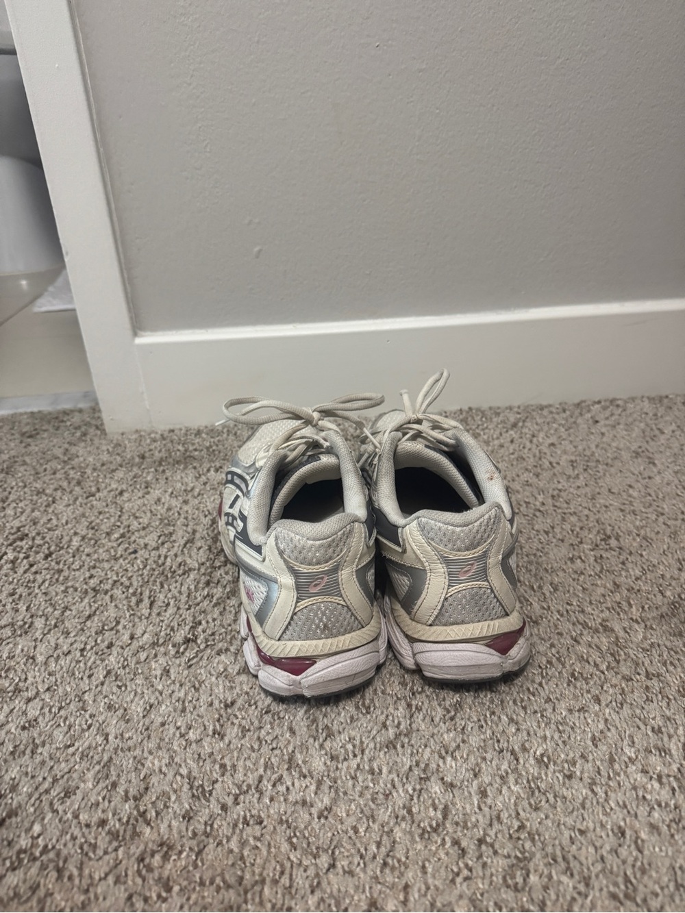 Asics Women's Running Sneakers in White, Gray & Pink - Picture 3 of 7
